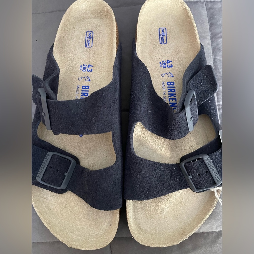 Brand New With Tags Men’s Arizona Suede Birkenstocks Navy